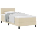  Box Spring Seng med Madrass Krem 100x200 cm Stof