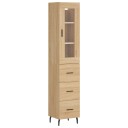 vidaXL Highboard sonoma eik 34,5x34x180 cm konstruert tre 8720845486747