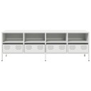  TV-benk hvit 135x39x43,5 cm kaldvalset stål 8721102930904
