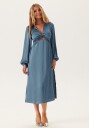 Vila Vischasta L/S Cut Out Midi Dress Blue 44