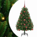  Kunstig juletre med LED  stripelys grønn 120 cm PVC og metall