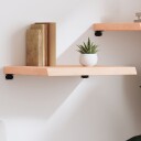 vidaXL Vegghylle 60x50x6 cm ubehandlet heltre eik
