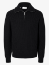Selected Homme Land Long Sleeve Knit Half Zip Sort XXL