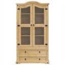  Vitrine Corona 99x43x187 cm heltre furu 8721012879225