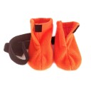 Basic Paws Fleece Potesokker Orange 4 Pack L
