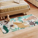 Jungle Pattern Fleece Teppe – Mykt sklisikkert lettstelt