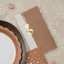 Servietter Hjerte Mocha   12 pakning