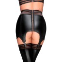 Noir Handmade Powerwetlook Strømpeholder        - Svart - L