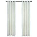 Vidaxl Lystette Gardiner Med Ringer 2 Stk Fløyel Kremhvit 140x225 Cm