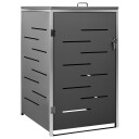 vidaXL Søppeldunkskur enkelt 69x77,5x115 cm rustfritt stål