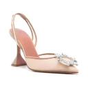Amina Muaddi Dame Sko Beige 35 1/2 EU,