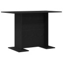  Spisebord Svart Eik 110x60x75 cm Konstruert Tre