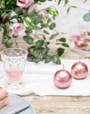 Partydeco 10 stk Metallisk Rose Gullfarget Kuleformet Stearinlys 6 cm