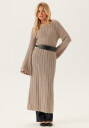 Bubbleroom Boat Neck Structure Knitted Dress