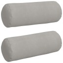  Bolster puter 2 pcs Lysegrå Ø 25 x 70 cm Mikrofiber stoff