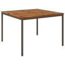 vidaXL Hage middagsbord Naturlig og Kaffe 110 x 108,5 x 75 cm