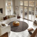 Runde tepper   Conara Natural Cotton Shaggy taupe Størrelse: Ø 200 cm