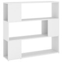 vidaXL Bokhylle/romdeler hvit 100x24x94 cm sponplate