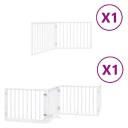 Vidaxl Hundeport Sammenleggbar 6 Paneler Hvit 480 cm Poppeltre
