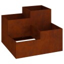  Hagekasse 80x80x60 cm Værbestandig Stål