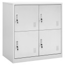 vidaXL Oppbevaringsskap 5 stk lysegrå 90x45x92,5 cm stål