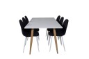 Venture Home Polar Spisegruppe 180 cm Rektangulær med 6 Polar Stoler Sort