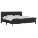 vidaXL Sengeramme med madrass med madrass Svart 200 x 200 cm Fløyel