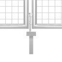 vidaXL Hageport stål 400x100 cm sølv
