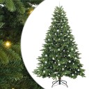  Kunstig juletre med 300 LED med stativ grønn 240 cm PE og PVC
