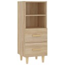 vidaXL Skjenk sonoma eik 34,5x34x90 cm konstruert tre