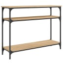  Konsollbord sonoma eik 100x29x75 cm konstruert tre