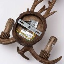 Lindby Fibis vegglampe, gevir, brun