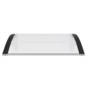 vidaXL Skjermtak svart og gjennomsiktig 100x80 cm polykarbonat