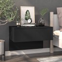 vidaXL Vegghengte nattbord 2 stk svart