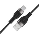 Acefast C11-04 Usb-A Usb-C 3A-Kabel 1,2 M Magnetflett Svart