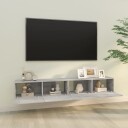 vidaXL Vegghengte TV-benker 2 stk betonggrå 100x30x30cm konstruert tre