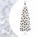 vidaXL Kunstig smalt juletre med julekuler 180 cm 300 LED-lys Varmhvit