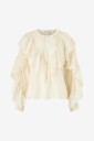 Second Female   Bluse Fria Frill   Natur