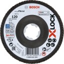 Bosch X-LOCK 125 mm Klaffslipeskiver for Metall K120 - 10 stk