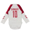 Hummel Body L/æ DBU hmlHonor Light Grey Melange 3 år 98 Langermet Body Grå Rød
