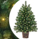  Kunstig juletre med 150 LED med stativ grønn 65 cm PE og PVC