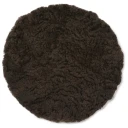 Skinnwille Rund sittepute 34 cm Brown