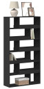 Bokhylle svart 100x33x187,5 cm konstruert tre