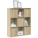 Bokhylle sonoma eik 89x24x101,5 cm konstruert tre