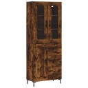 vidaXL Highboard røkt eik 69,5x34x180 cm konstruert tre 8720845480844