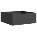 vidaXL Plantekasse svart 80x80x30 cm stål
