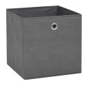 vidaXL Oppbevaringsbokser 4 stk ikke-vevet stoff 32x32x32 cm grå