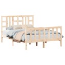 vidaXL Sengeramme med hodegavl 4FT6 double heltre 8720845971168