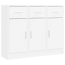 vidaXL Skjenk hvit 91x28x75 cm konstruert tre