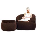 Butterfly Chaise Sett Hot Chocolate Brun